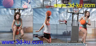 3D打印模型Z Shooting Hoops Scene and Poses for Genesis 8的图片
