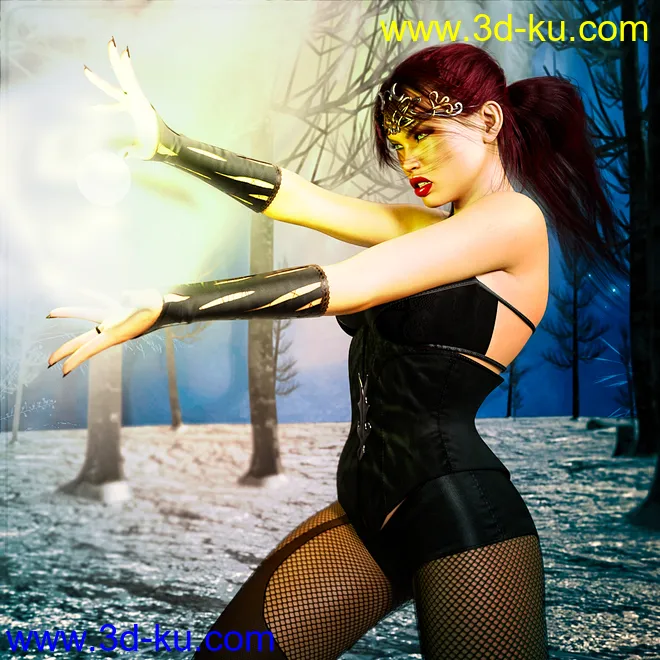 Z Spell Casting Poses and Partials for Genesis 3 and 8模型的图片2
