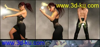 3D打印模型Z Spell Casting Poses and Partials for Genesis 3 and 8的图片