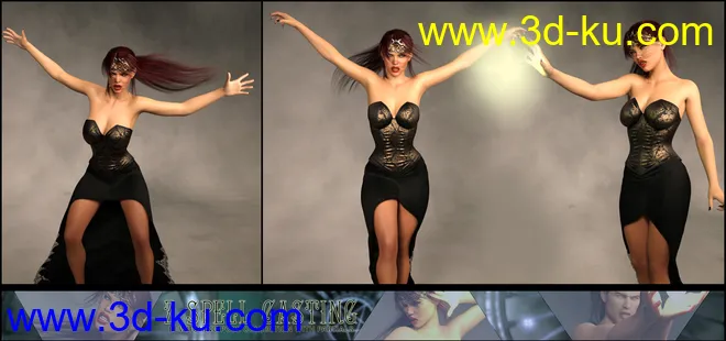 Z Spell Casting Poses and Partials for Genesis 3 and 8模型的图片11