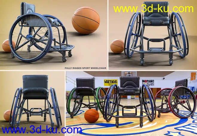 Z Sport Wheelchair and Poses for Genesis 8.1模型的图片3