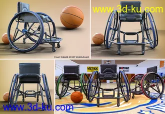 3D打印模型Z Sport Wheelchair and Poses for Genesis 8.1的图片