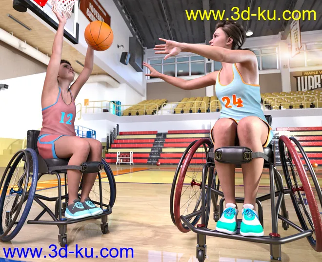 Z Sport Wheelchair and Poses for Genesis 8.1模型的图片4