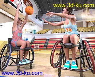 3D打印模型Z Sport Wheelchair and Poses for Genesis 8.1的图片