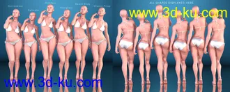 3D打印模型Z Stunning and Unique Shape and Pose Mega Set for Genesis 8 Female的图片