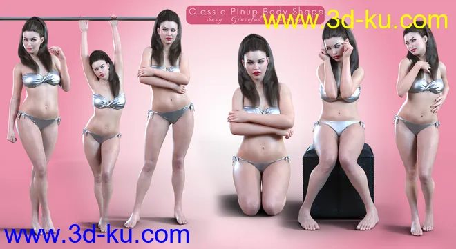 Z Stunning and Unique Shape and Pose Mega Set for Genesis 8 Female模型的图片9