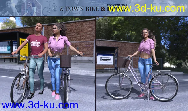 Z Town Bike and Poses模型的图片7