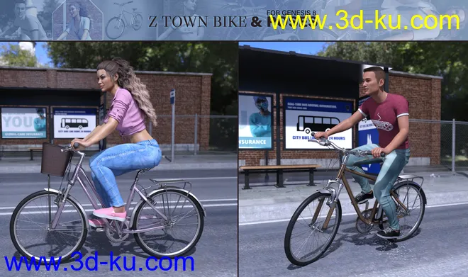 Z Town Bike and Poses模型的图片8