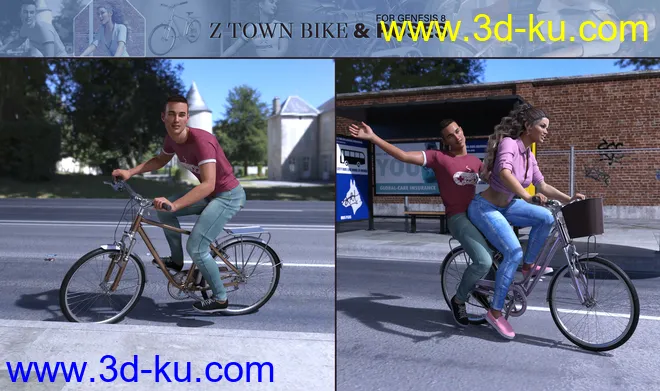 Z Town Bike and Poses模型的图片10