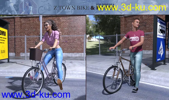 Z Town Bike and Poses模型的图片11