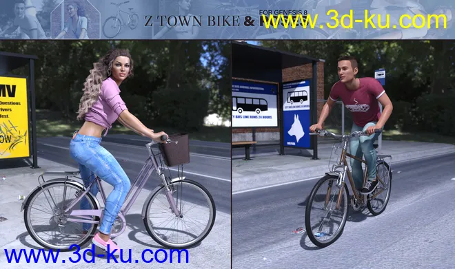 Z Town Bike and Poses模型的图片12