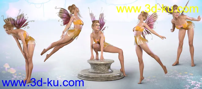 Z Ultimate Fairy Pose Collection for Genesis 3 and 8 Female模型的图片8