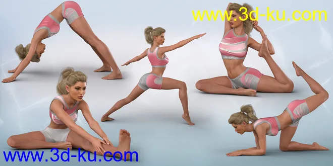 Z Utility Series - Fitness Exercise - Poses and Partials for Genesis 3 and 8 Female模型的图片8
