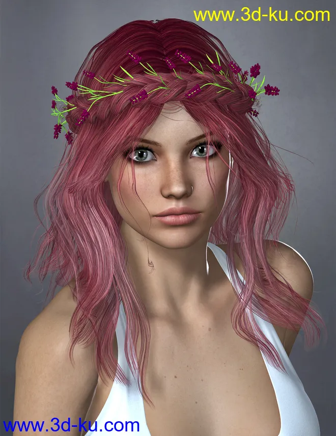 Zea Hair Colors and Wreath模型的图片2