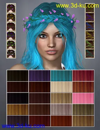 3D打印模型Zea Hair Colors and Wreath的图片