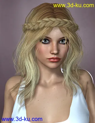 3D打印模型Zea Hair for Genesis 2 Female(s) and Victoria 4的图片