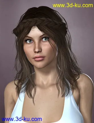 3D打印模型Zea Hair for Genesis 2 Female(s) and Victoria 4的图片