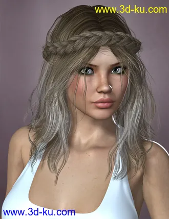 3D打印模型Zea Hair for Genesis 2 Female(s) and Victoria 4的图片