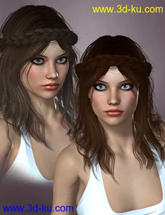 3D打印模型Zea Hair for Genesis 2 Female(s) and Victoria 4的图片