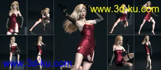 3D打印模型101 Series - Soldier of Fortune Poses and Prop for Genesis 8的图片