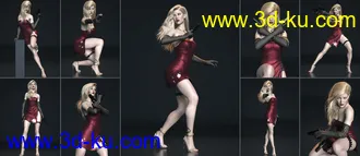 3D打印模型101 Series - Soldier of Fortune Poses and Prop for Genesis 8的图片