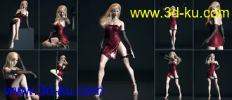 3D打印模型101 Series - Soldier of Fortune Poses and Prop for Genesis 8的图片