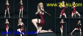 3D打印模型101 Series - Soldier of Fortune Poses and Prop for Genesis 8的图片