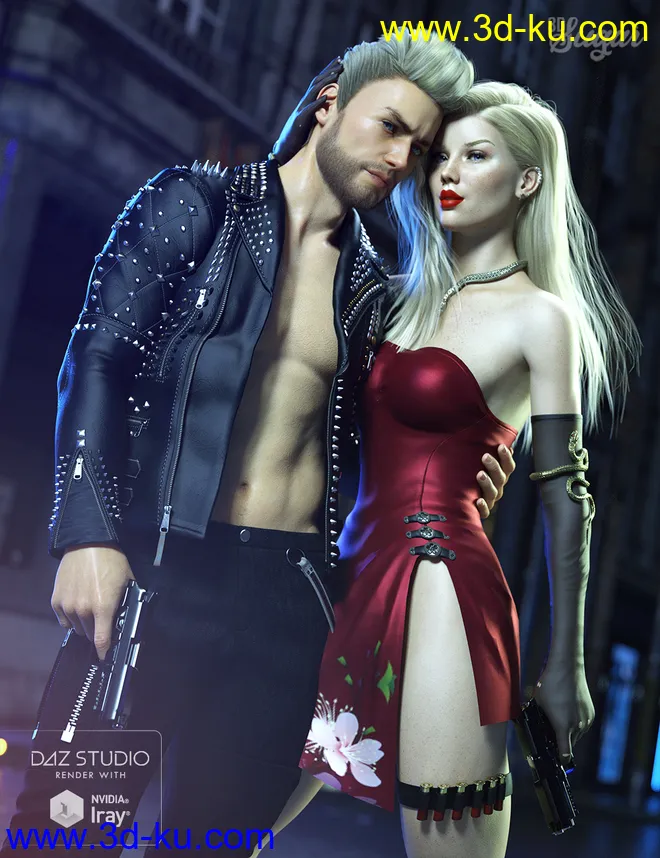101 Series - Soldier of Fortune Poses and Prop for Genesis 8模型的图片6