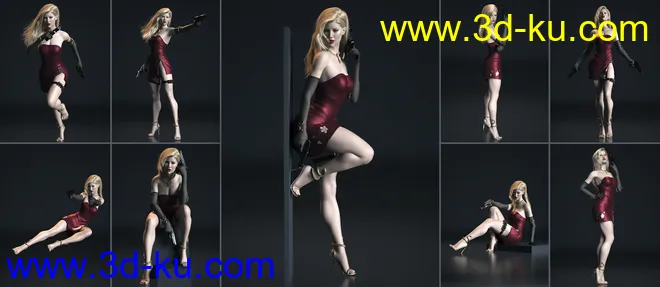 101 Series - Soldier of Fortune Poses and Prop for Genesis 8模型的图片11