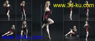 3D打印模型101 Series - Soldier of Fortune Poses and Prop for Genesis 8的图片