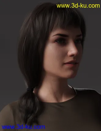 3D打印模型2021-05 Hair for Genesis 8 and 8.1 Females的图片
