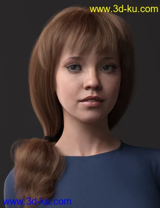 3D打印模型2021-05 Hair for Genesis 8 and 8.1 Females的图片