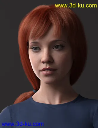 3D打印模型2021-05 Hair for Genesis 8 and 8.1 Females的图片
