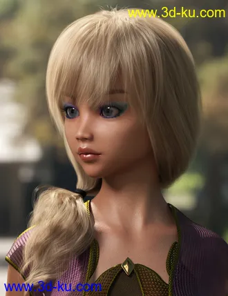 3D打印模型2021-05 Hair for Genesis 8 and 8.1 Females的图片