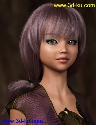 3D打印模型2021-05 Hair for Genesis 8 and 8.1 Females的图片