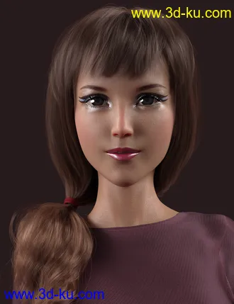 3D打印模型2021-05 Hair for Genesis 8 and 8.1 Females的图片