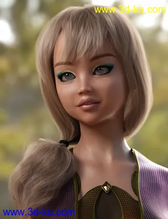3D打印模型2021-05 Hair for Genesis 8 and 8.1 Females的图片