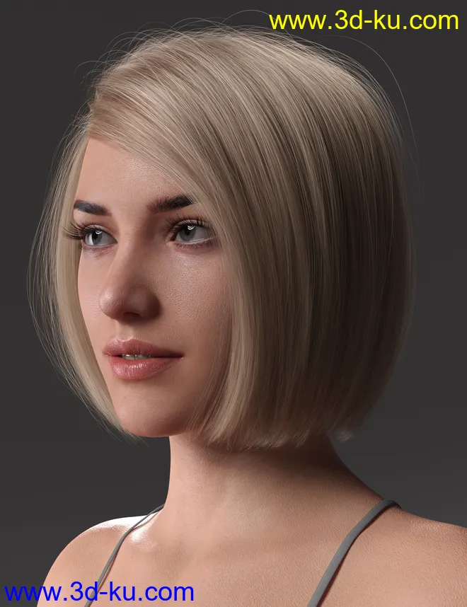 2021-08 Hair for Genesis 8 and 8.1 Females模型的图片4