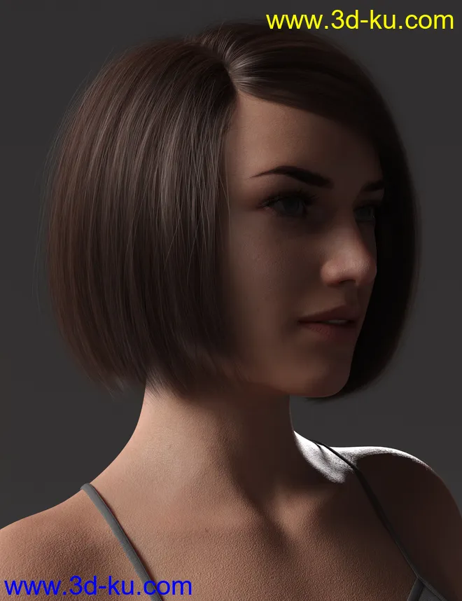 2021-08 Hair for Genesis 8 and 8.1 Females模型的图片5