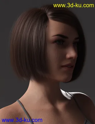 3D打印模型2021-08 Hair for Genesis 8 and 8.1 Females的图片