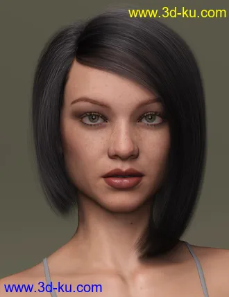 3D打印模型2021-08 Hair for Genesis 8 and 8.1 Females的图片