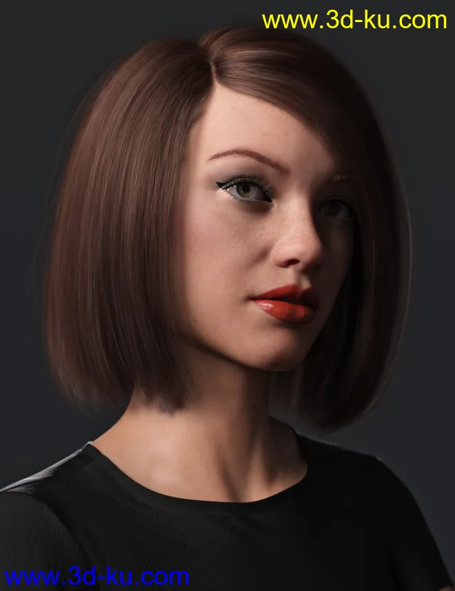 2021-08 Hair for Genesis 8 and 8.1 Females模型的图片11
