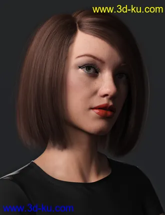 3D打印模型2021-08 Hair for Genesis 8 and 8.1 Females的图片