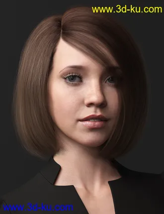 3D打印模型2021-08 Hair for Genesis 8 and 8.1 Females的图片