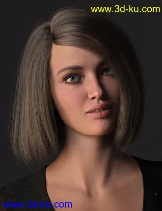 3D打印模型2021-08 Hair for Genesis 8 and 8.1 Females的图片