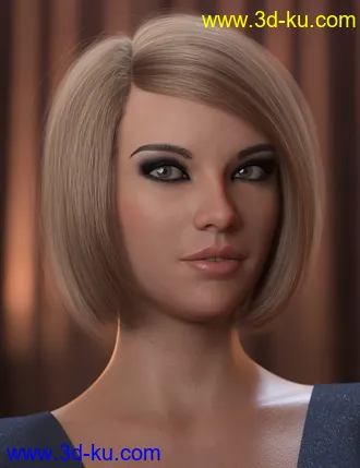 3D打印模型2021-08 Hair for Genesis 8 and 8.1 Females的图片