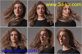 3D打印模型2021-09 Hair for Genesis 8 and 8.1 Females的图片