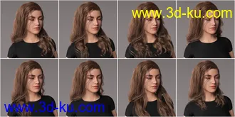 3D打印模型2021-09 Hair for Genesis 8 and 8.1 Females的图片