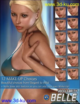 3D打印模型3D Celebrity 'Belle'的图片