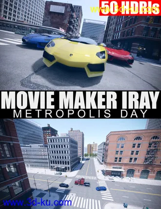 3D打印模型50 HDRIs - Movie Maker Iray - Metropolis Day的图片